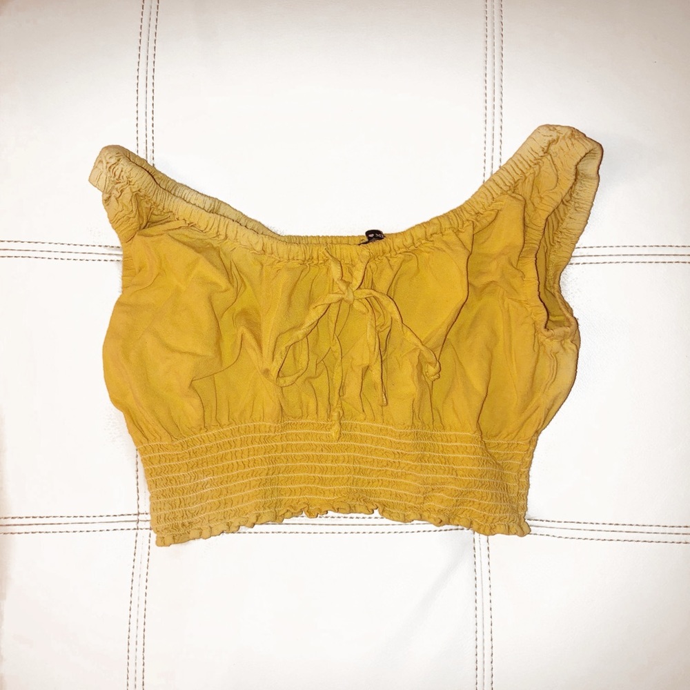 Brandy Melville Yellow Crop Top